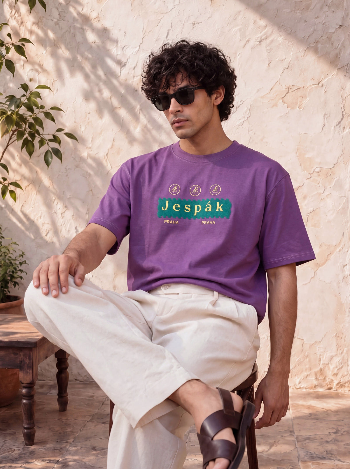 JESPAK EMBOSSED ICON STRIP PREMIUM T-SHIRT