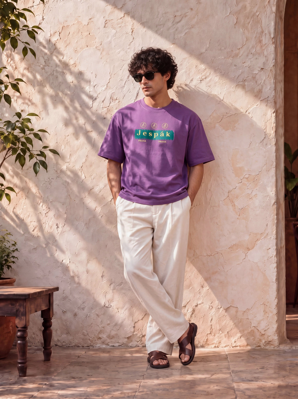 JESPAK EMBOSSED ICON STRIP PREMIUM T-SHIRT