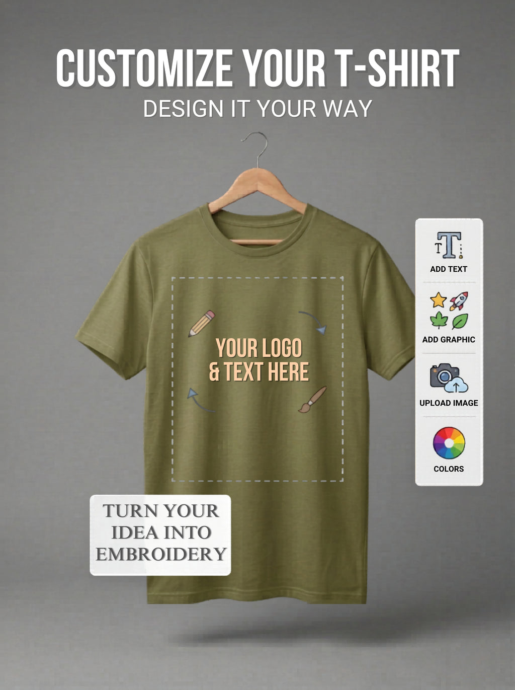CREATE YOUR CUSTOM EMBROIDERED T-SHIRT