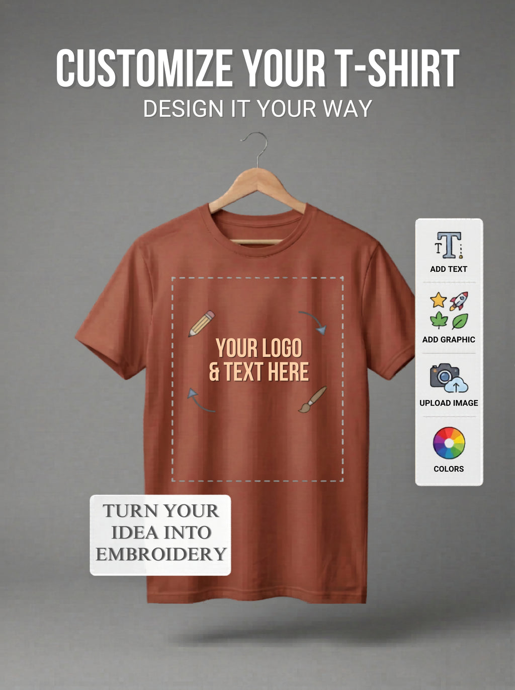 CREATE YOUR CUSTOM EMBROIDERED T-SHIRT