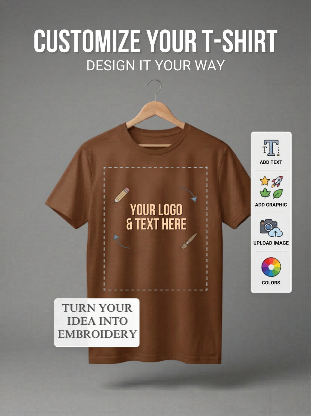 CREATE YOUR CUSTOM EMBROIDERED T-SHIRT