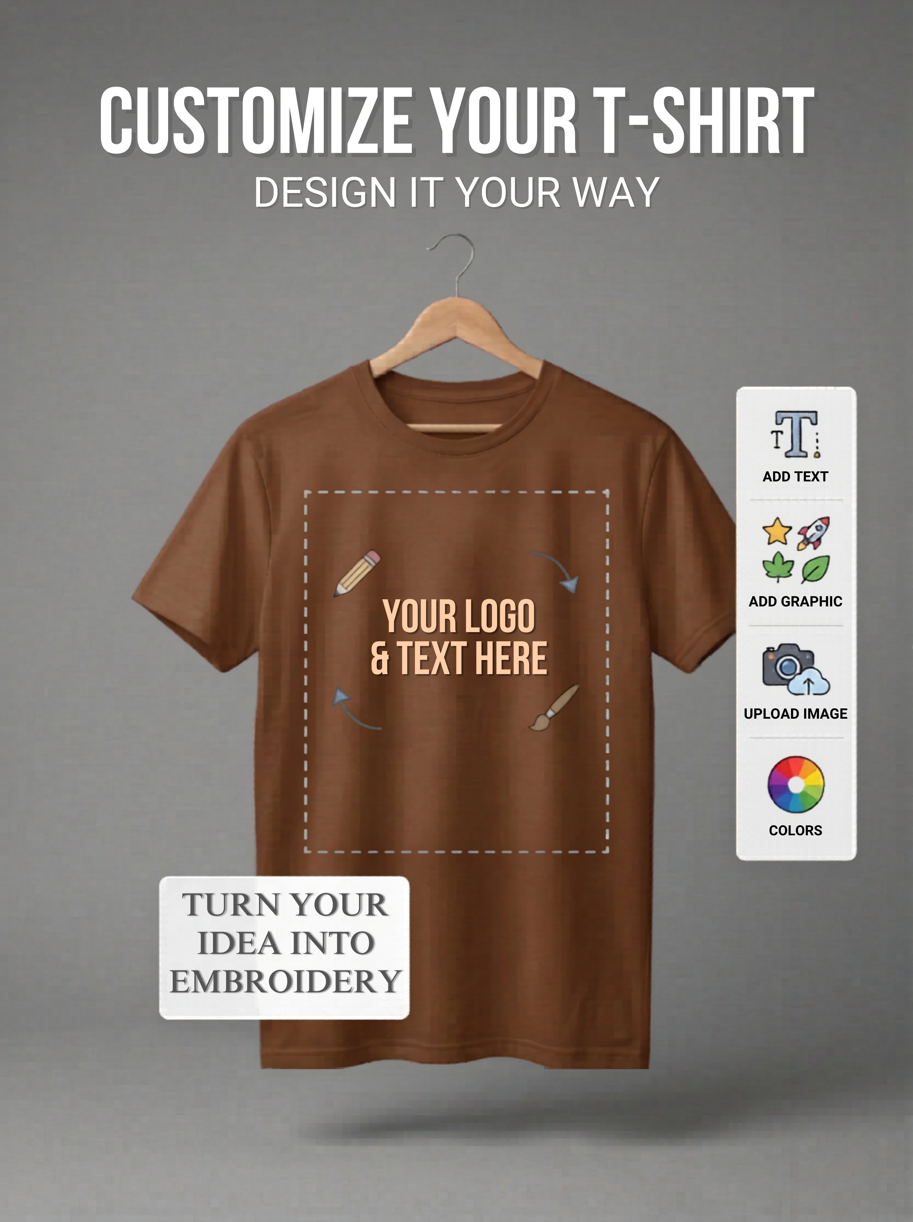 CREATE YOUR CUSTOM EMBROIDERED T-SHIRT