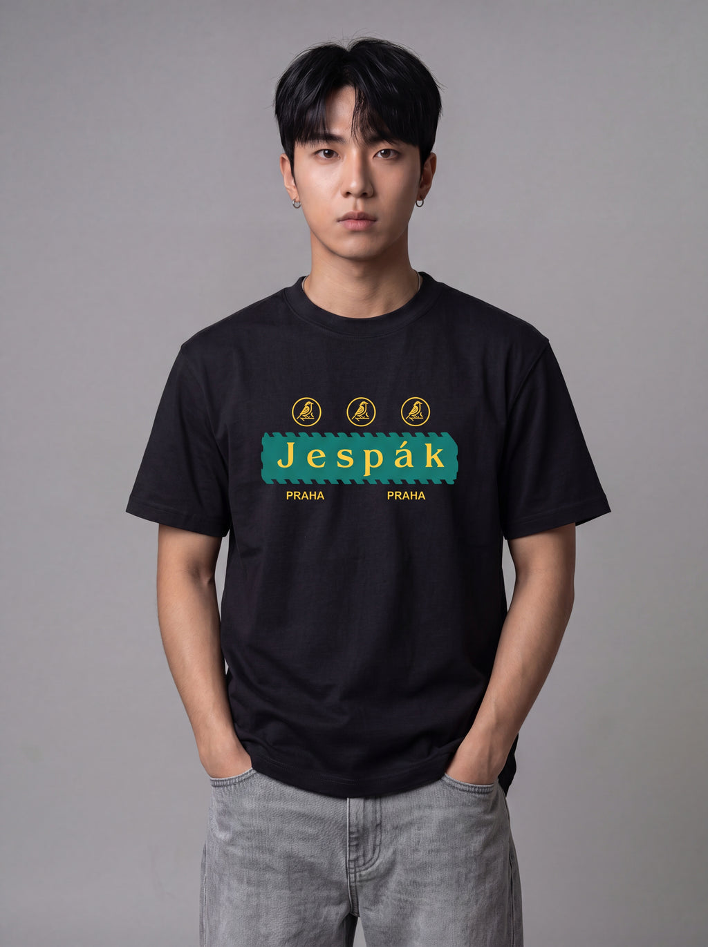 JESPAK EMBOSSED ICON STRIP PREMIUM T-SHIRT
