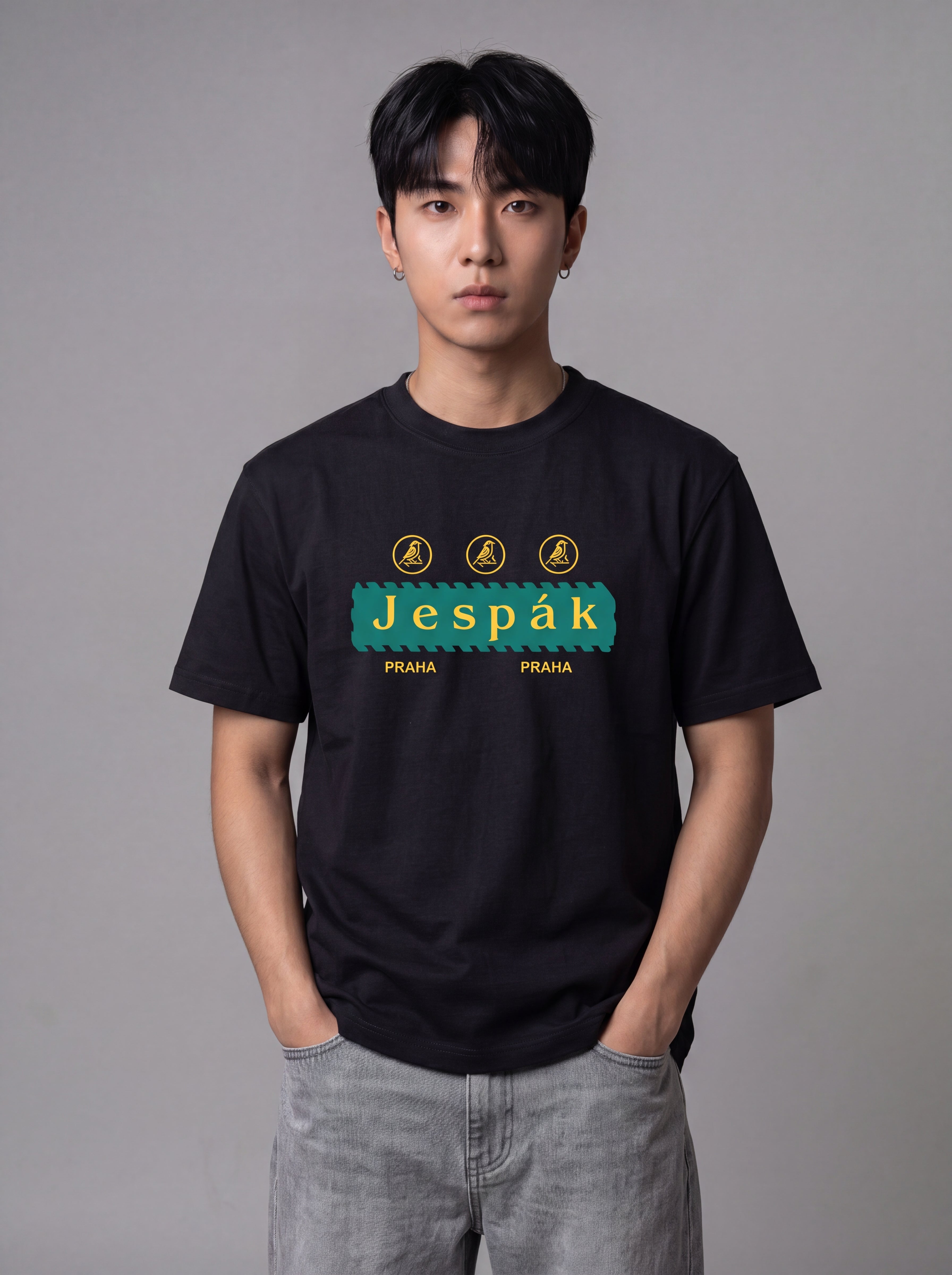 JESPAK EMBOSSED ICON STRIP PREMIUM T-SHIRT