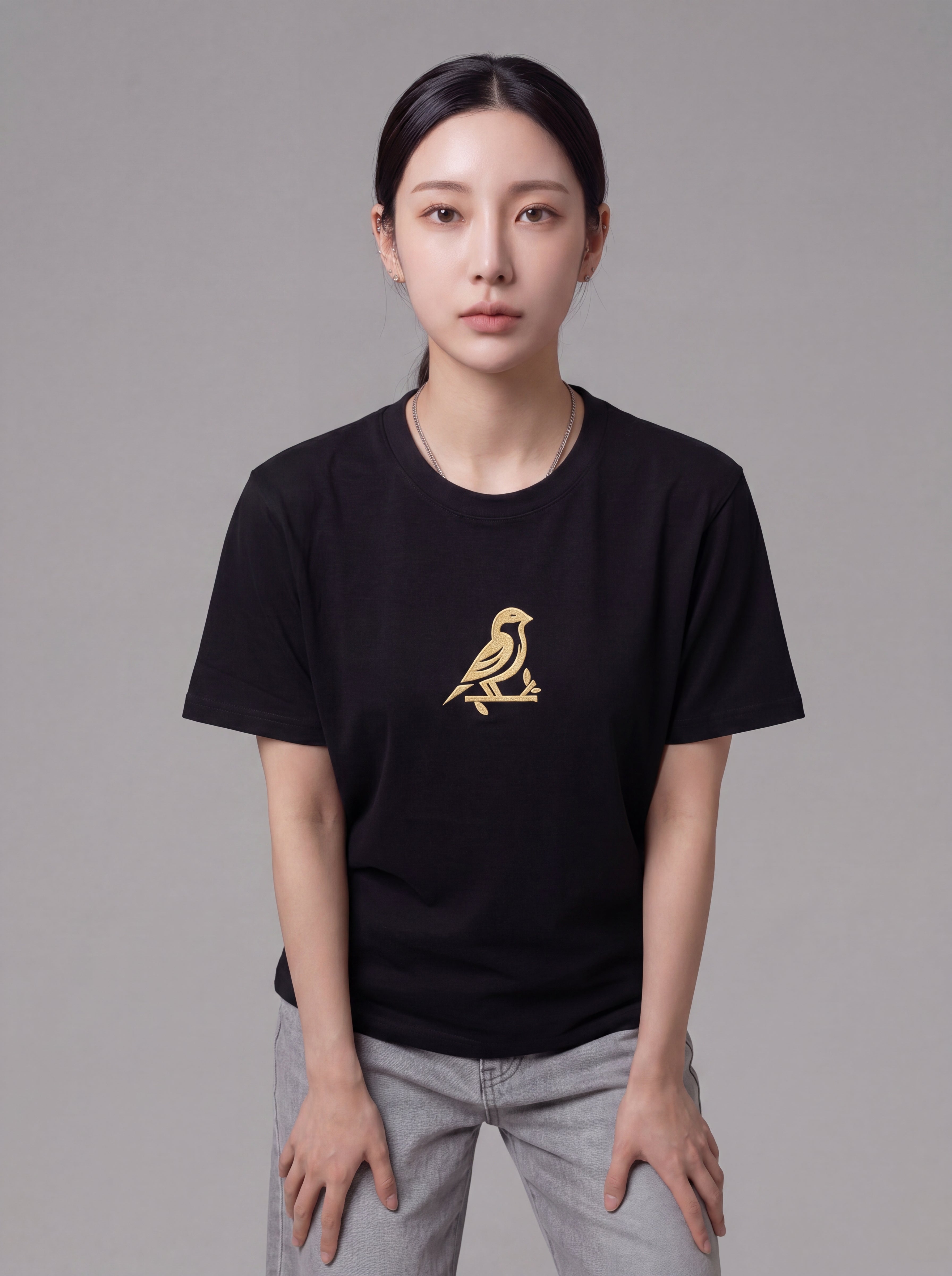 JESPÁK SIGNATURE BIRD EMBROIDERED OVERSIZED T-SHIRT