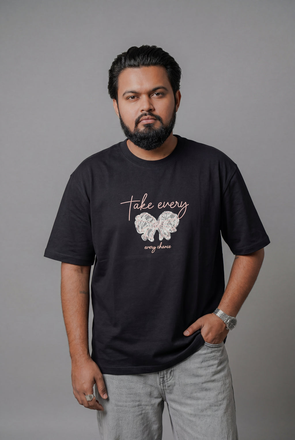 TAKE EVERY CHANCE BUTTERFLY DESIGN T-SHIRT