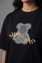 ALPHA CHI EMBOSSED TEDDY DESIGN T-SHIRT