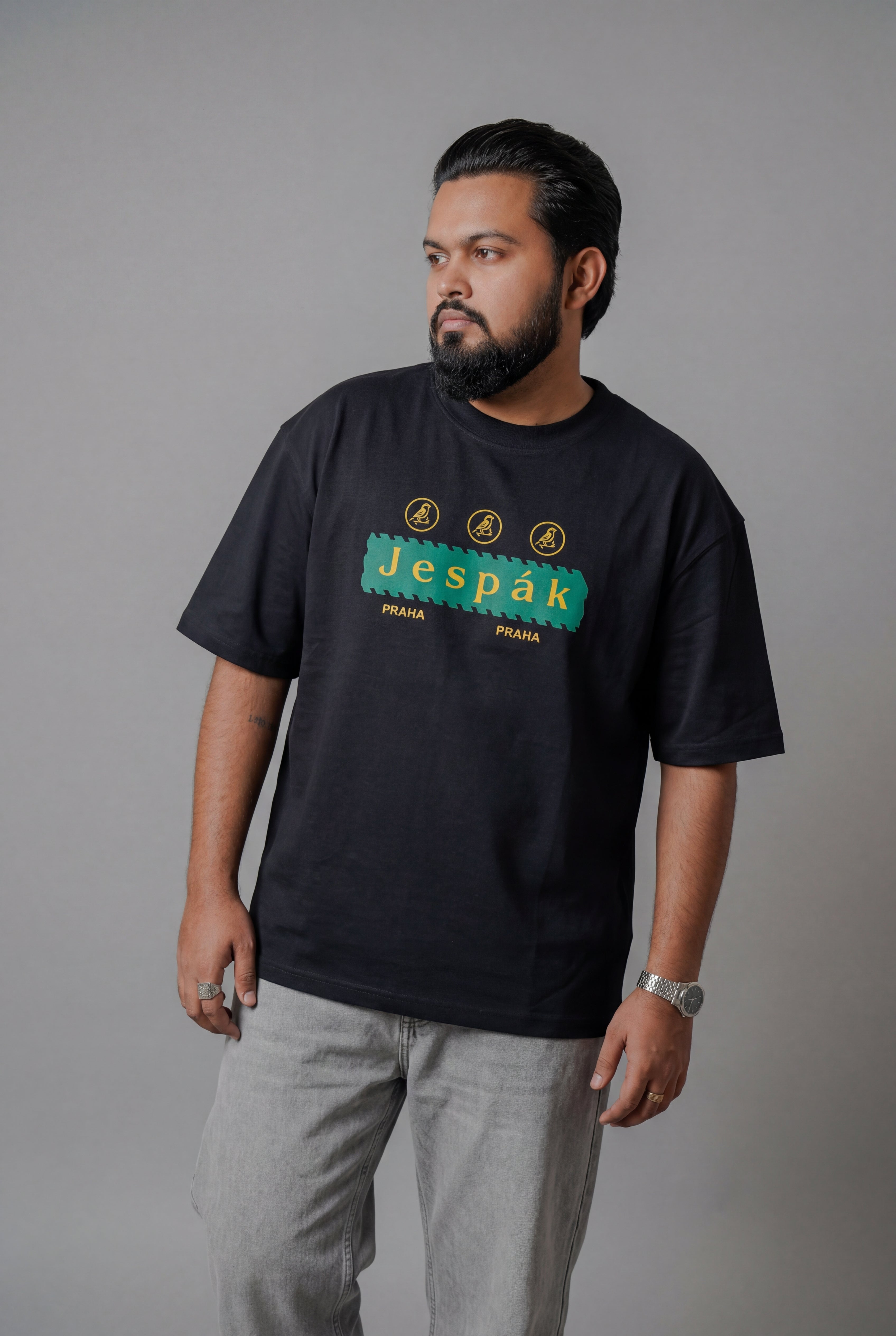 JESPAK EMBOSSED ICON STRIP PREMIUM T-SHIRT