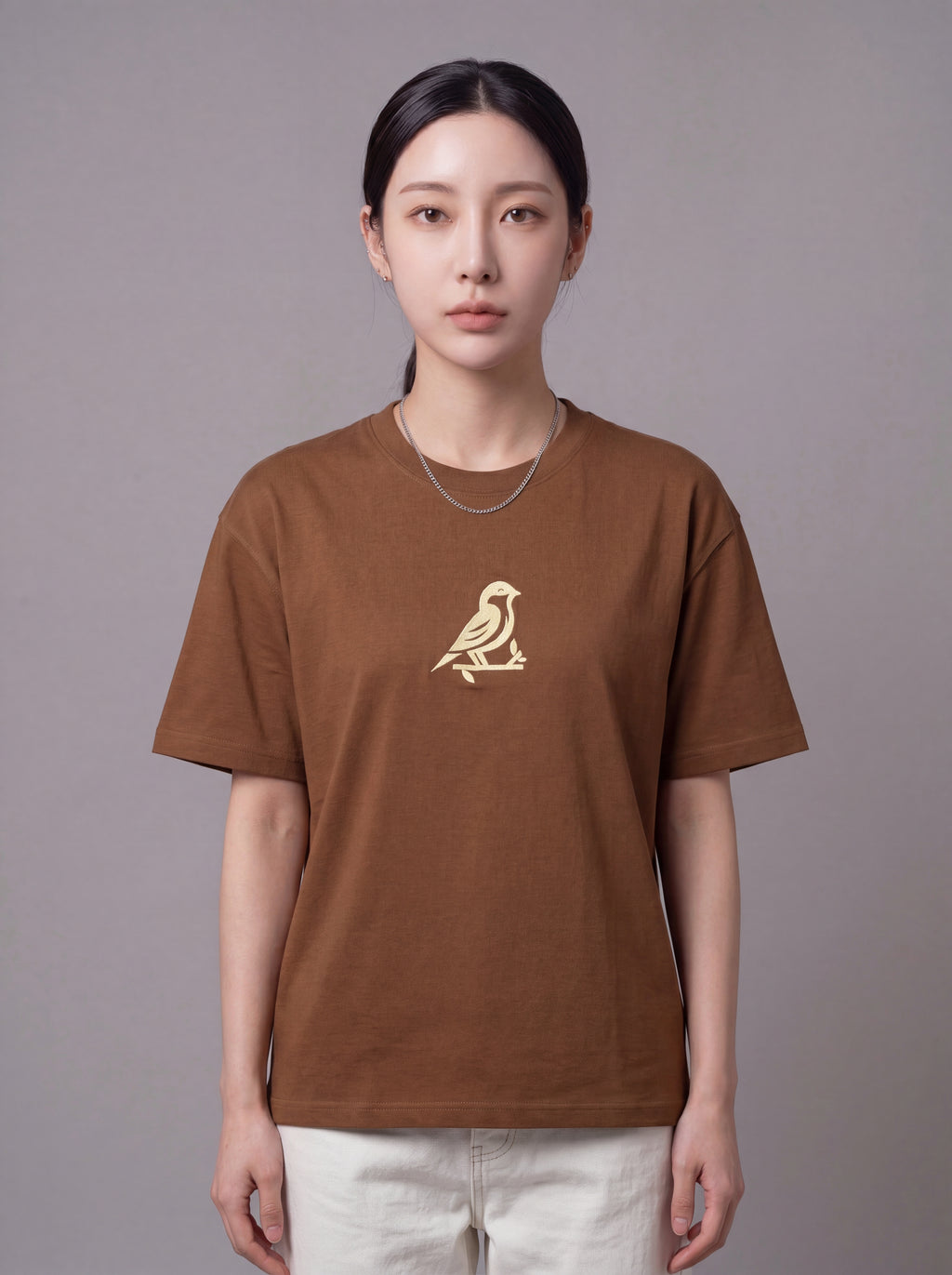 JESPÁK SIGNATURE BIRD EMBROIDERED OVERSIZED T-SHIRT
