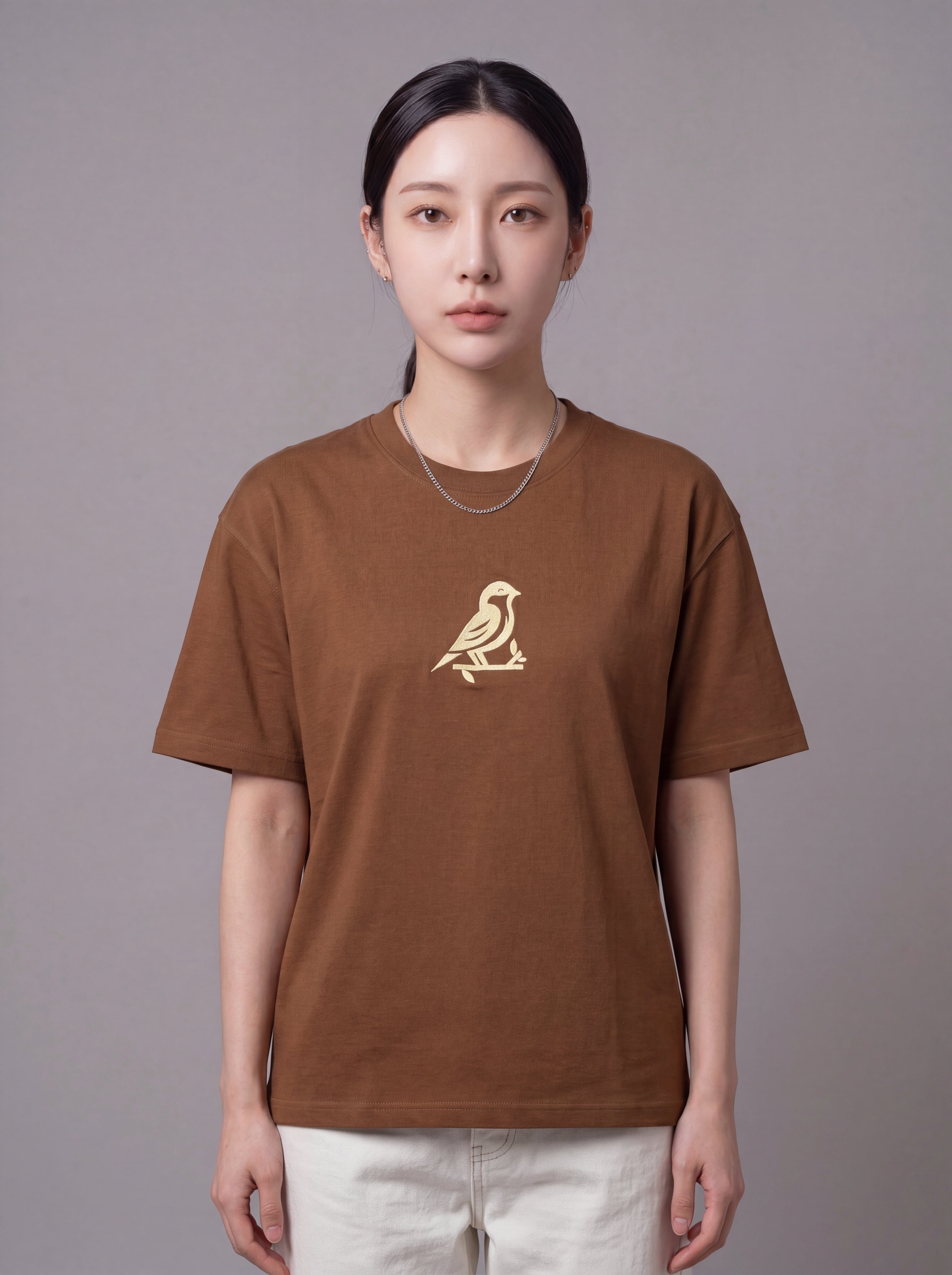 JESPÁK SIGNATURE BIRD EMBROIDERED OVERSIZED T-SHIRT
