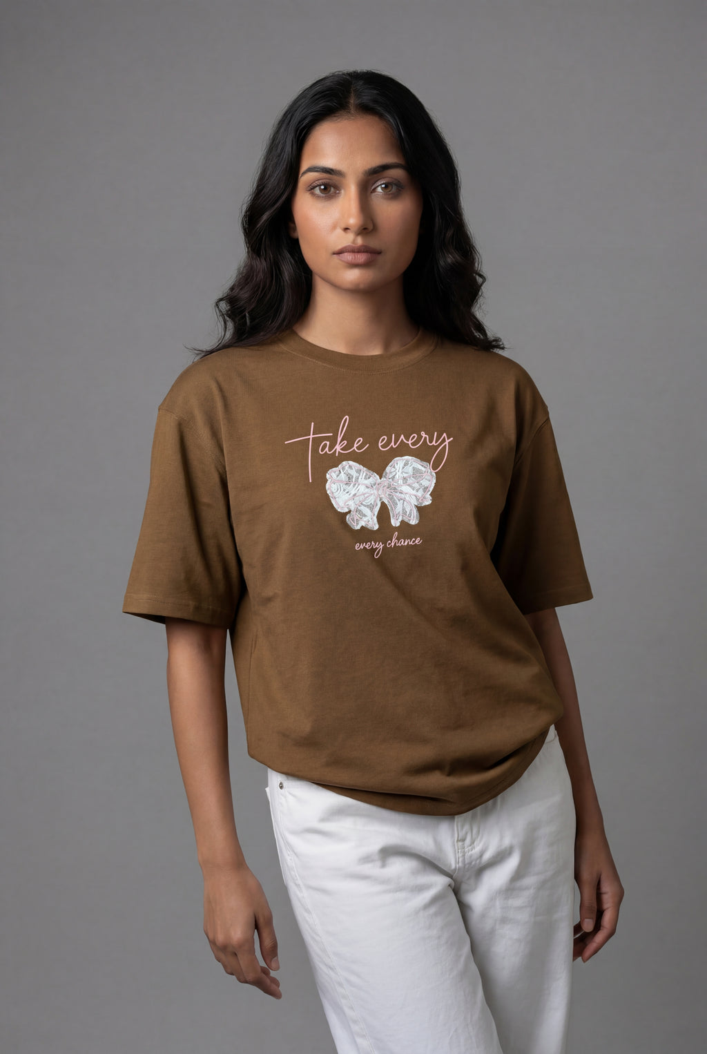 TAKE EVERY CHANCE BUTTERFLY DESIGN T-SHIRT