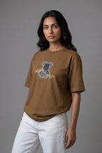 ALPHA CHI EMBOSSED TEDDY DESIGN T-SHIRT