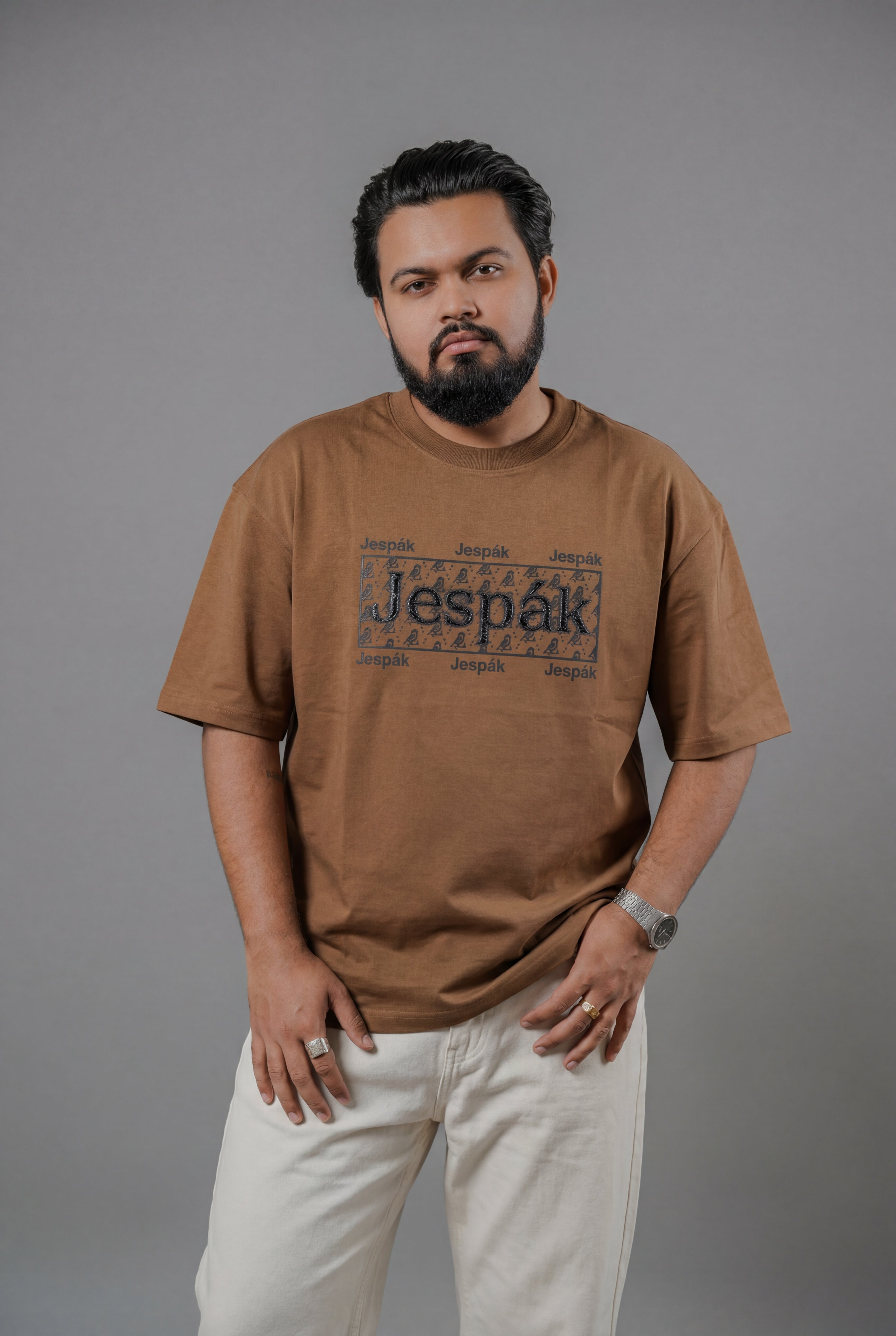JESPAK MONOGRAM PATCH SILICONE DETAIL PREMIUM T-SHIRT