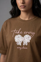 TAKE EVERY CHANCE BUTTERFLY DESIGN T-SHIRT