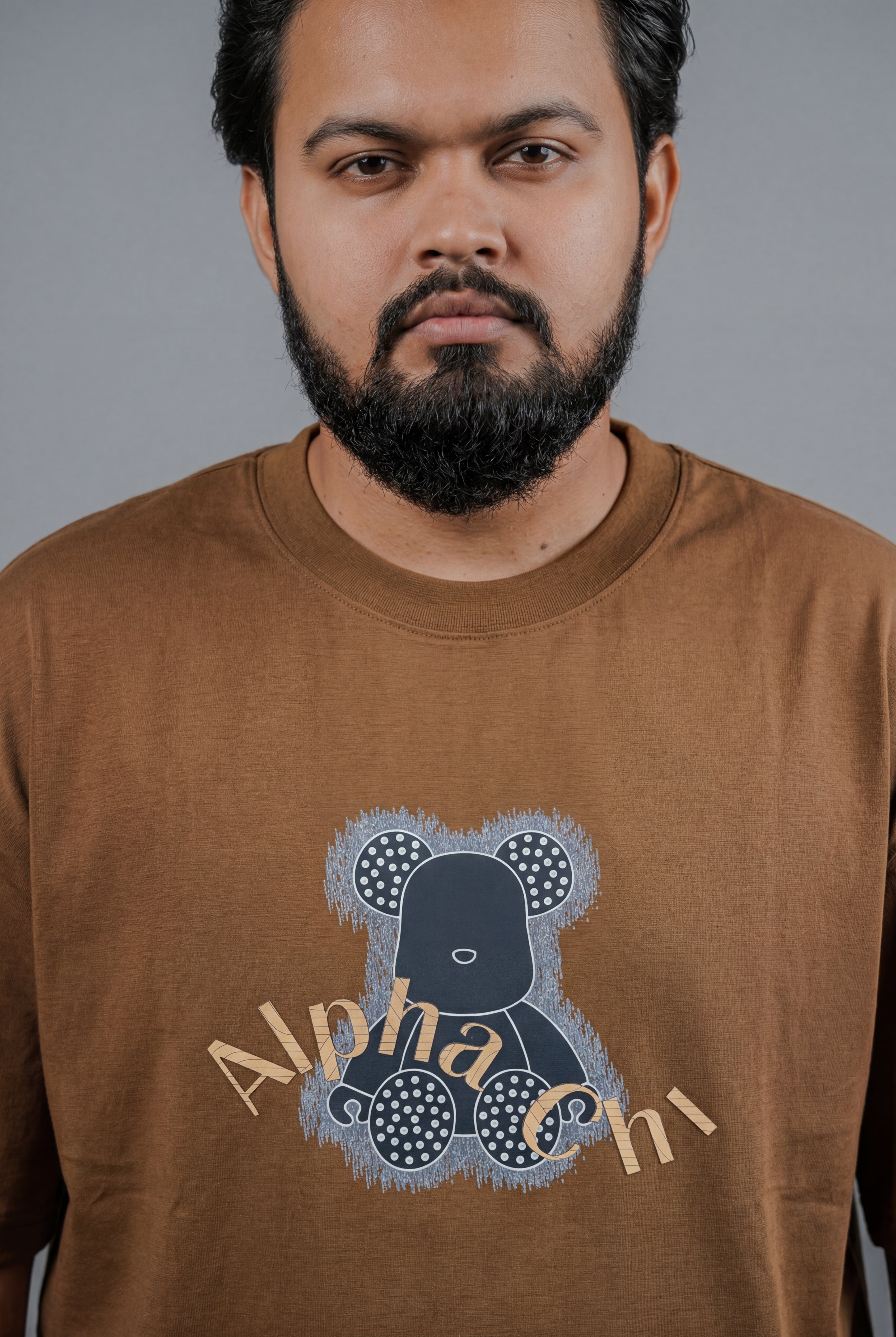 ALPHA CHI EMBOSSED TEDDY DESIGN T-SHIRT