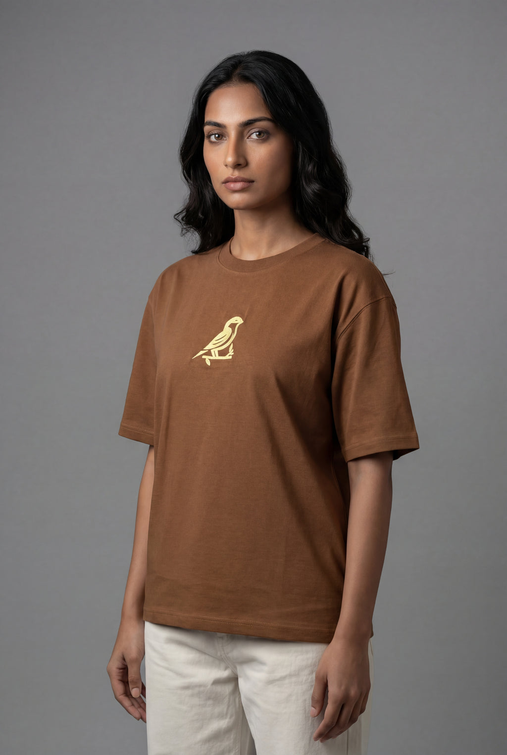 JESPÁK SIGNATURE BIRD EMBROIDERED OVERSIZED T-SHIRT
