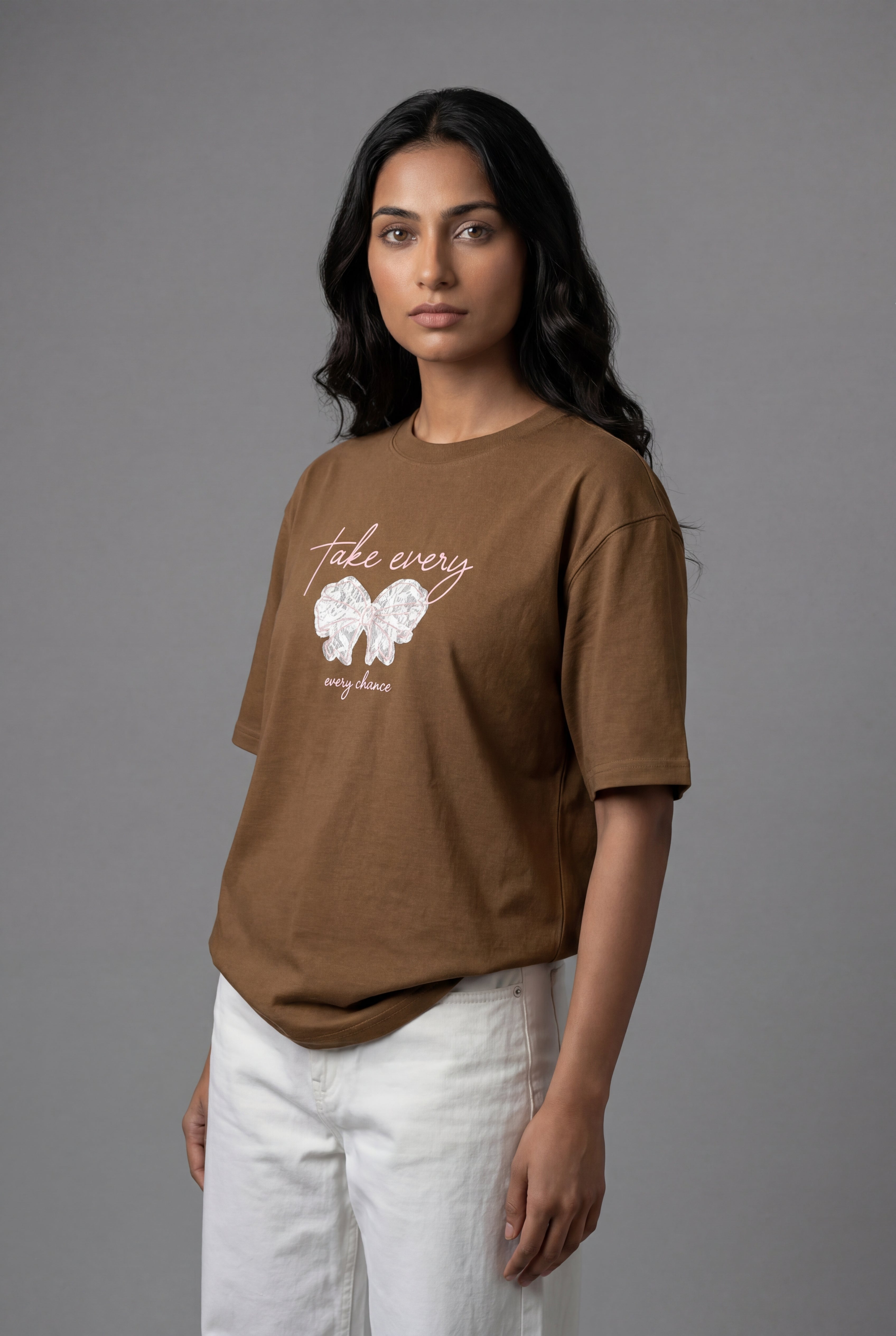 TAKE EVERY CHANCE BUTTERFLY DESIGN T-SHIRT