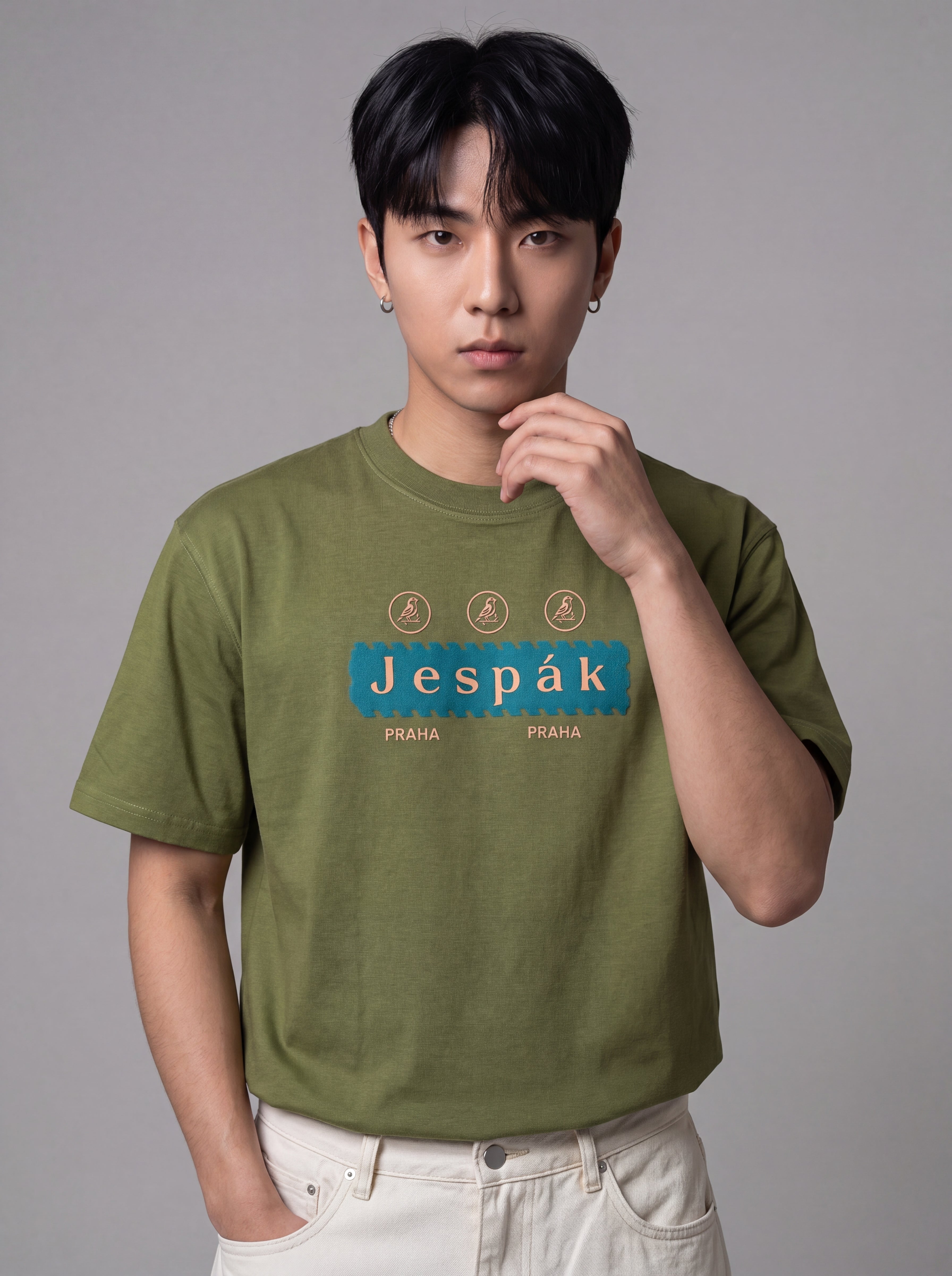 JESPAK EMBOSSED ICON STRIP PREMIUM T-SHIRT
