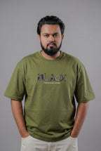 BLACK ADVANCED SENSE STRUCTURED OVERSIZED T-SHIRT