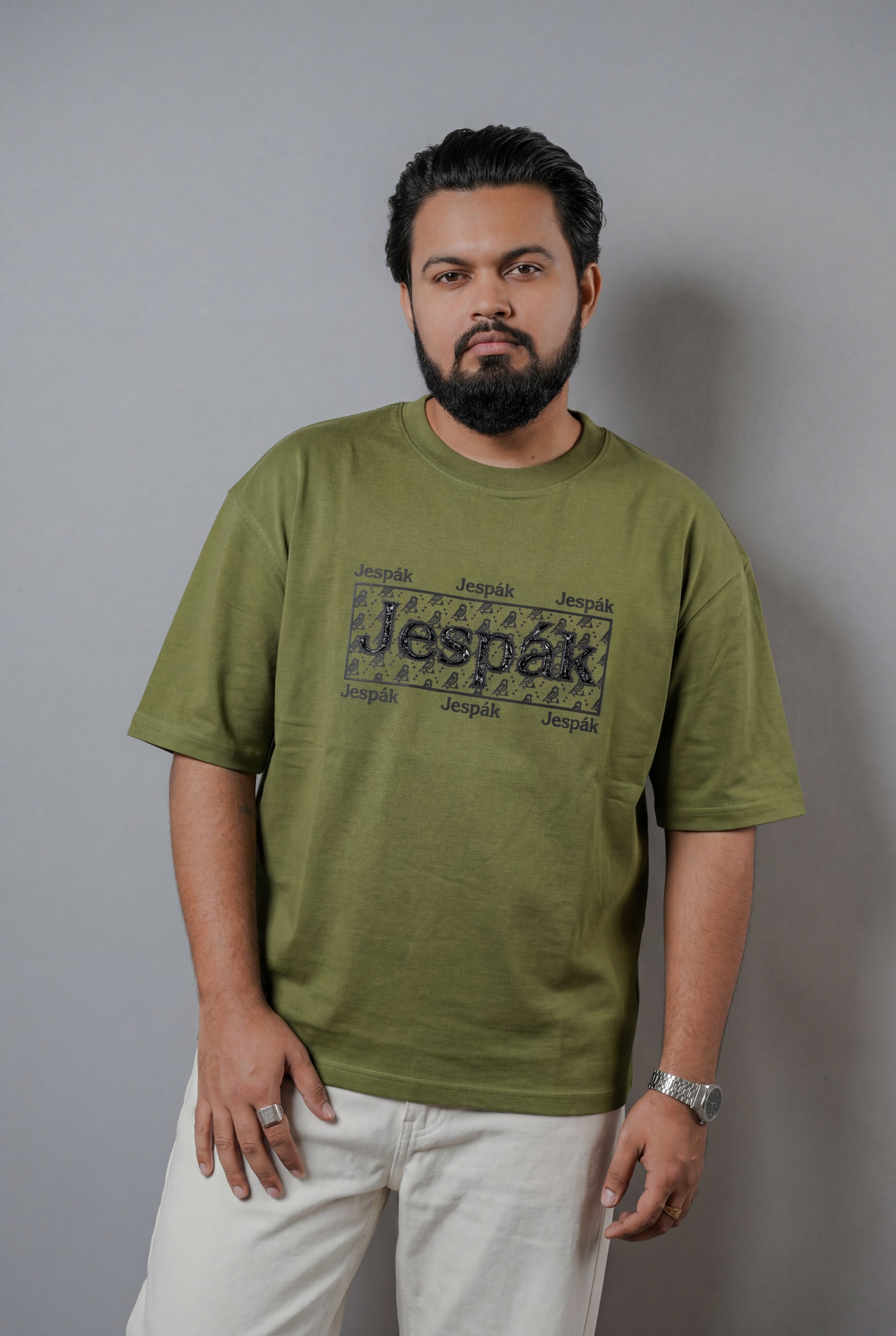 JESPAK MONOGRAM PATCH SILICONE DETAIL PREMIUM T-SHIRT