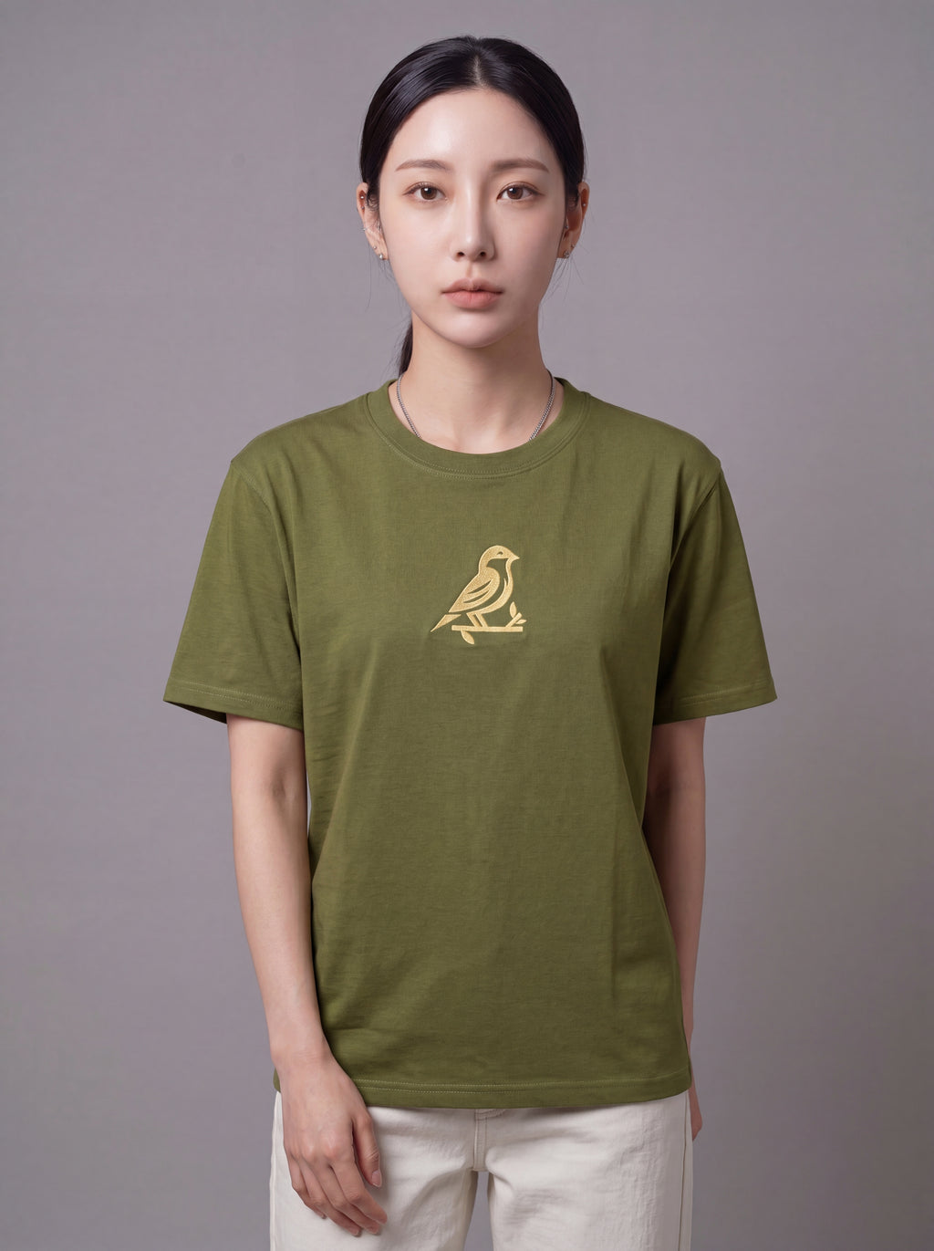 JESPÁK SIGNATURE BIRD EMBROIDERED OVERSIZED T-SHIRT