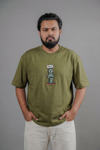 HUG ME CACTUS OVERSIZED EMBROIDERED T-SHIRT