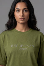 REPUBLIKÁN DIAMOND TYPOGRAPHY OVERSIZED T-SHIRT