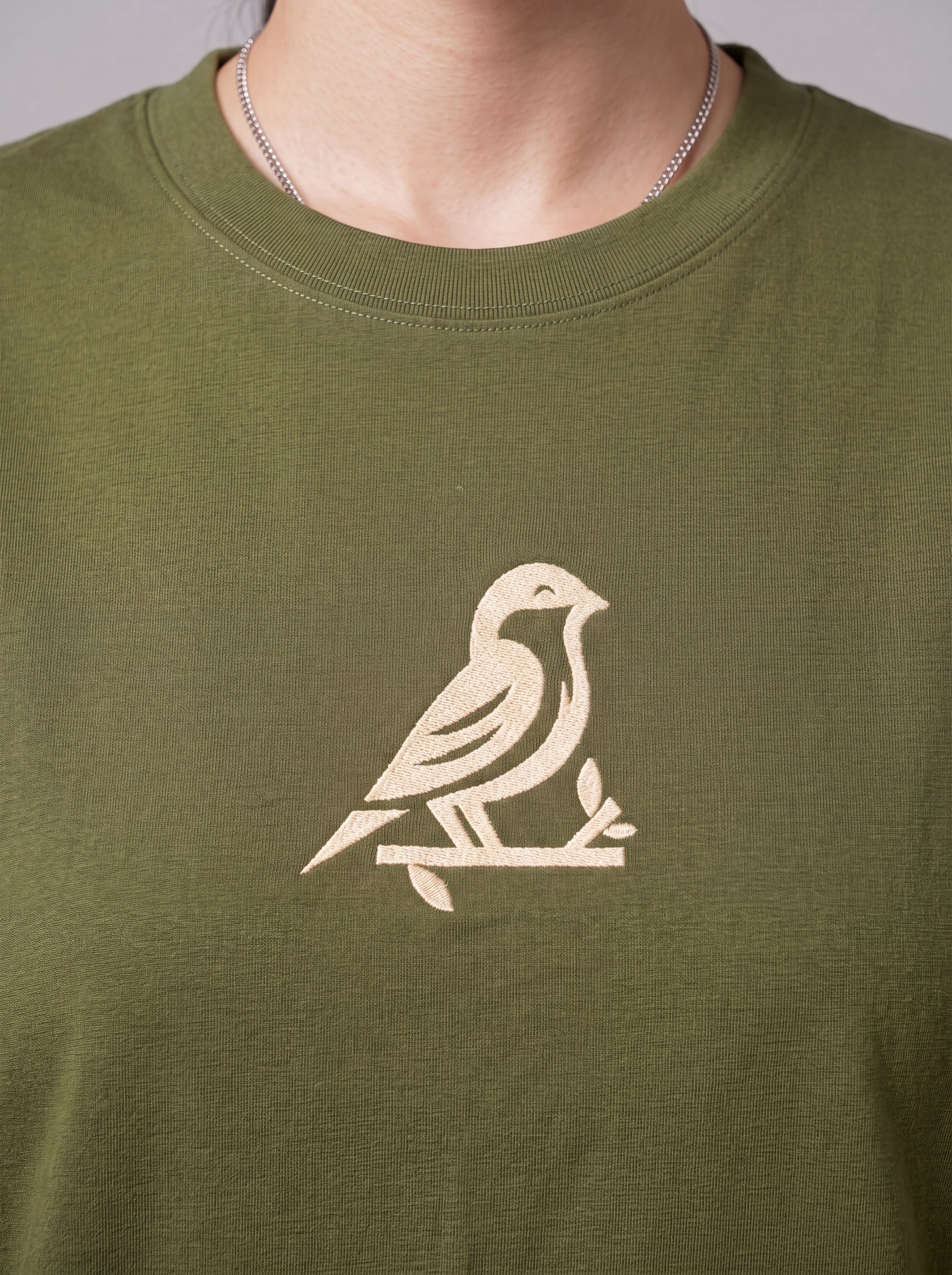 JESPÁK SIGNATURE BIRD EMBROIDERED OVERSIZED T-SHIRT