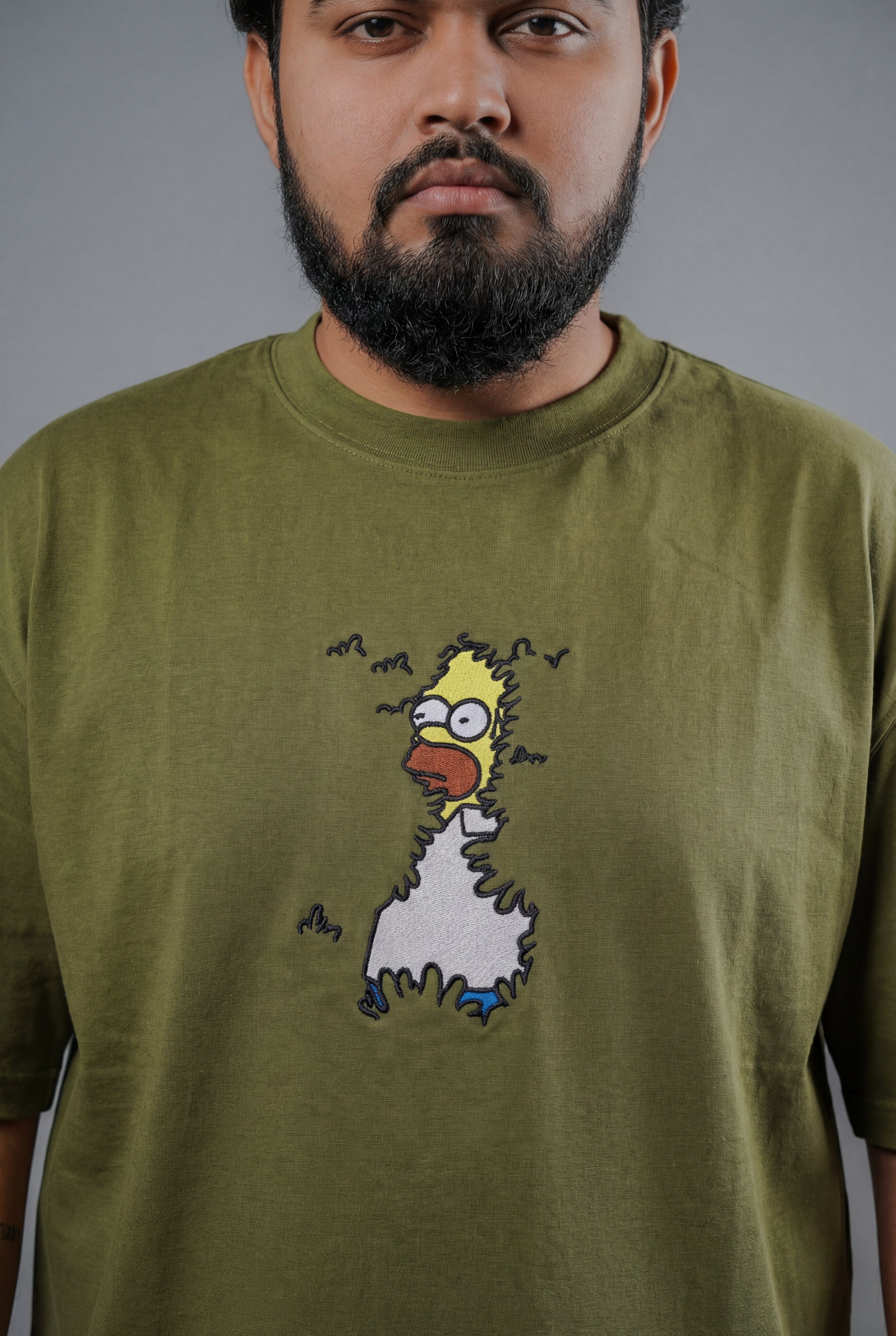 JESPÁK EMBROIDERED SIMSONS CHARACTER OVERSIZED T-SHIRT