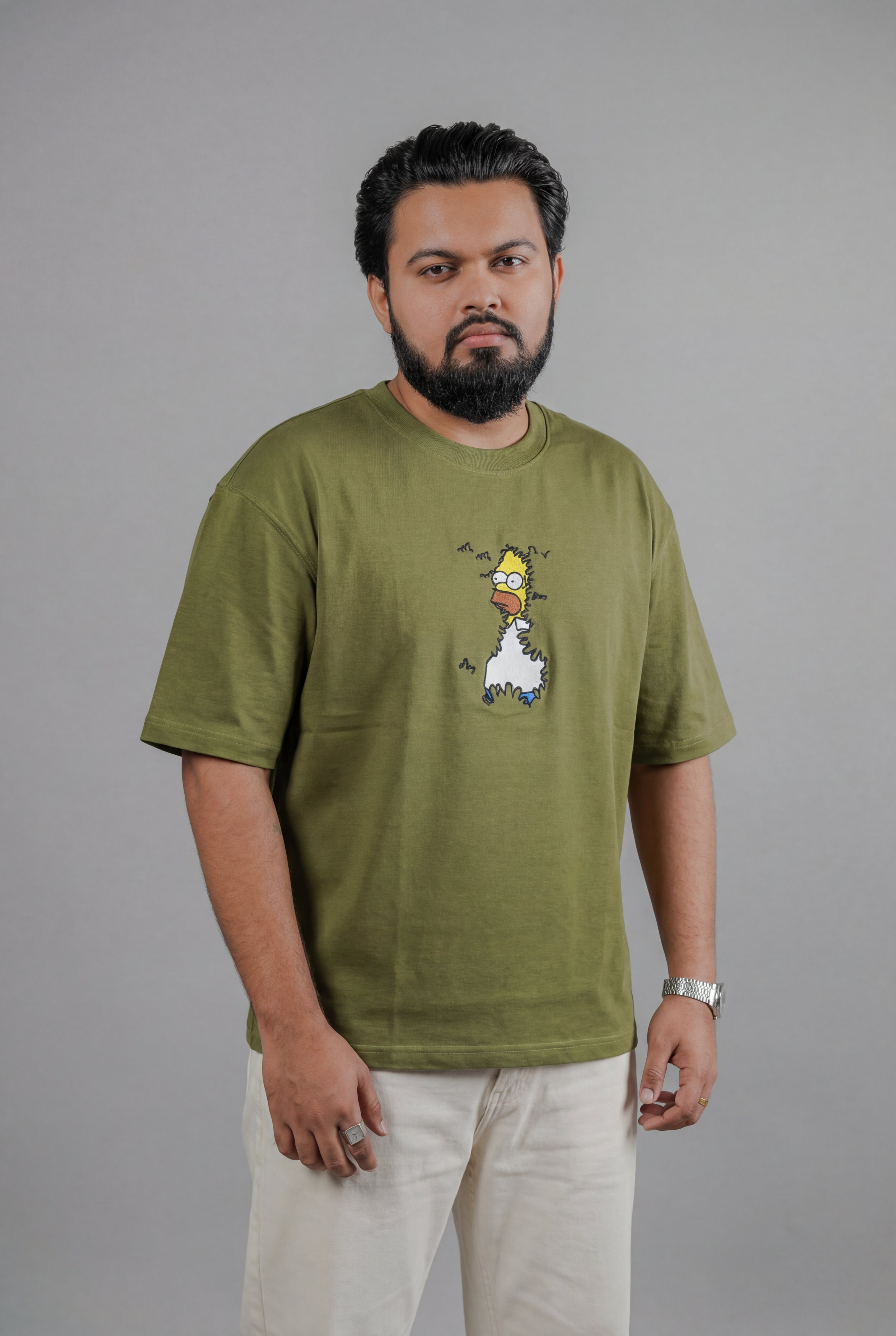 JESPÁK EMBROIDERED SIMSONS CHARACTER OVERSIZED T-SHIRT