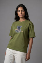 ALPHA CHI EMBOSSED TEDDY DESIGN T-SHIRT