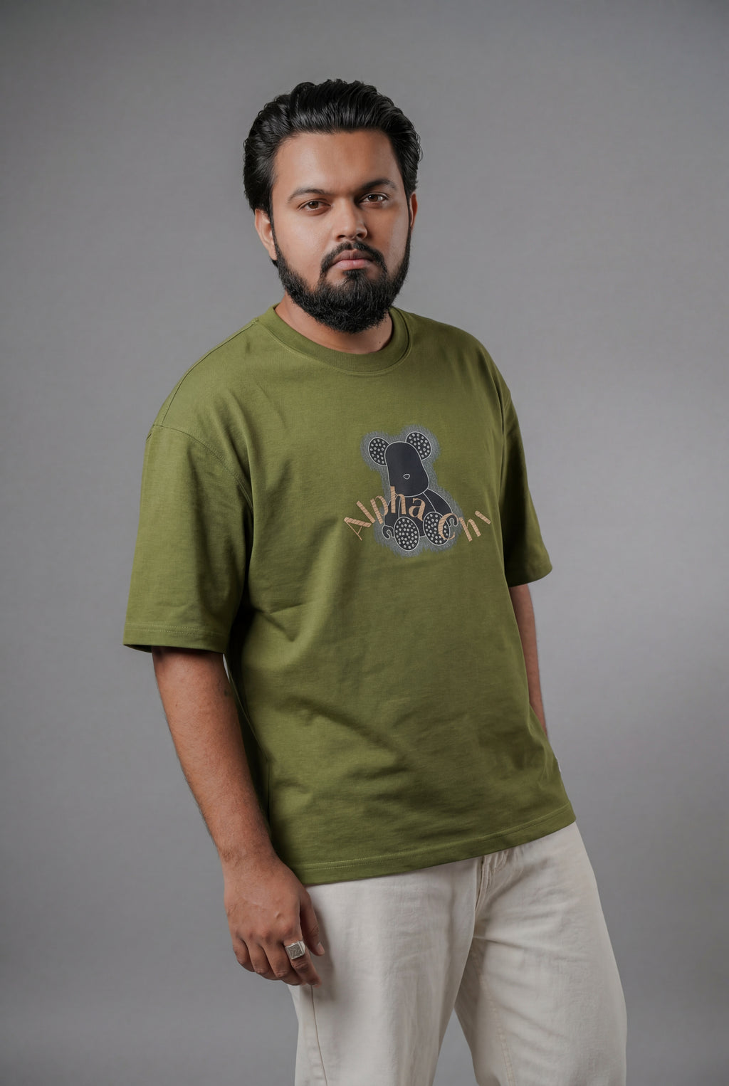 ALPHA CHI EMBOSSED TEDDY DESIGN T-SHIRT