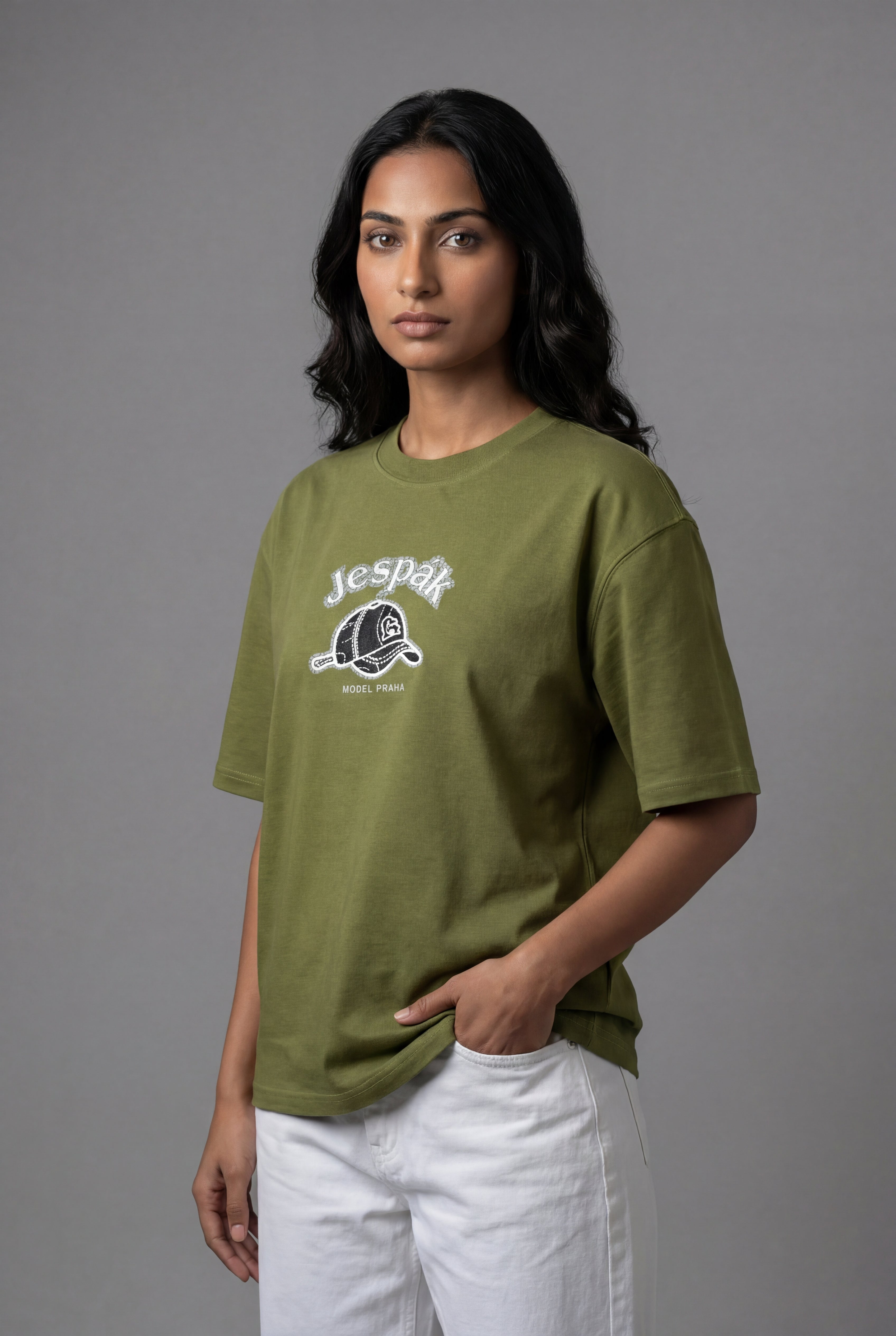 JESPÁK PRAHA HAT DESIGN OVERSIZED T-SHIRT