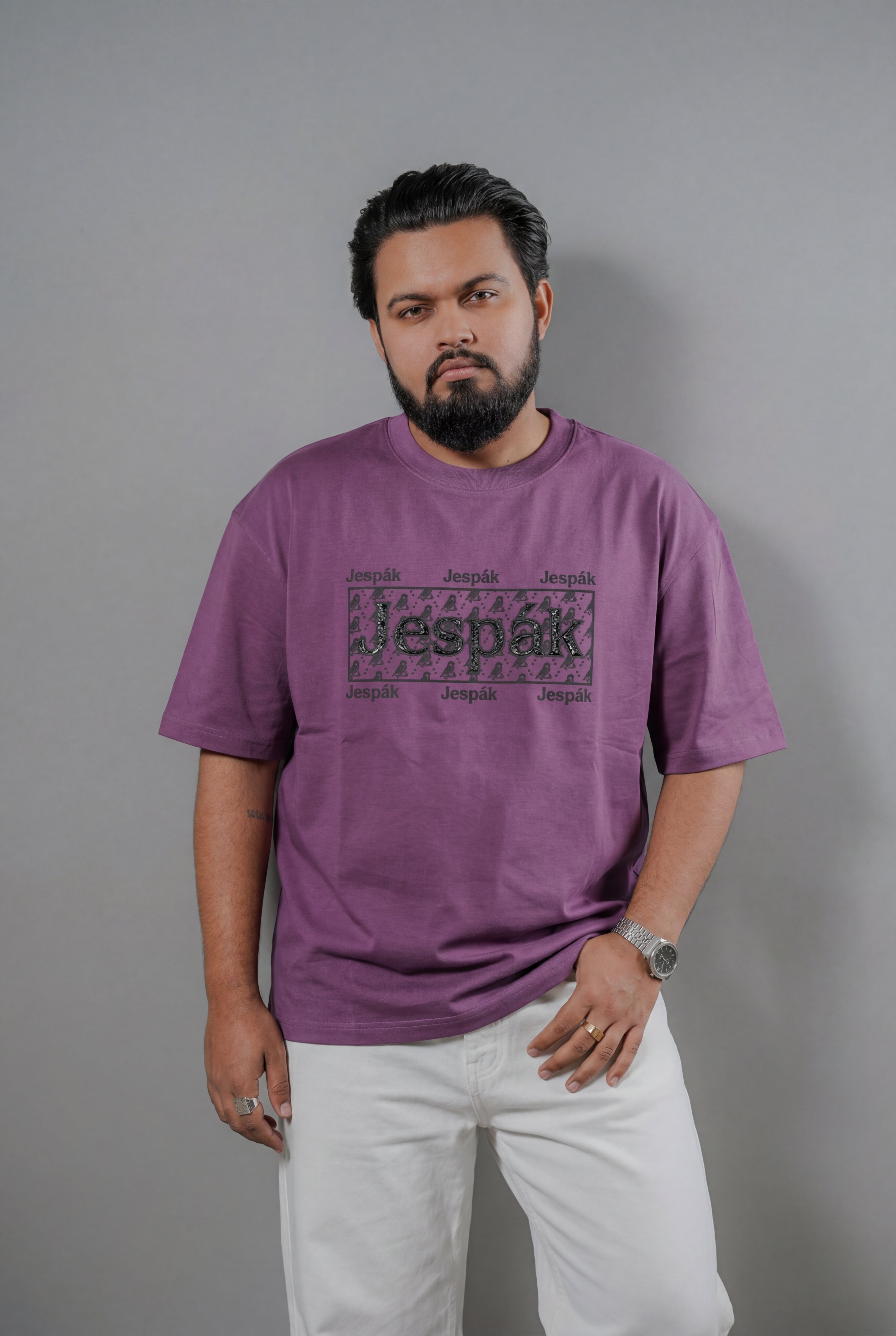 JESPAK MONOGRAM PATCH SILICONE DETAIL PREMIUM T-SHIRT