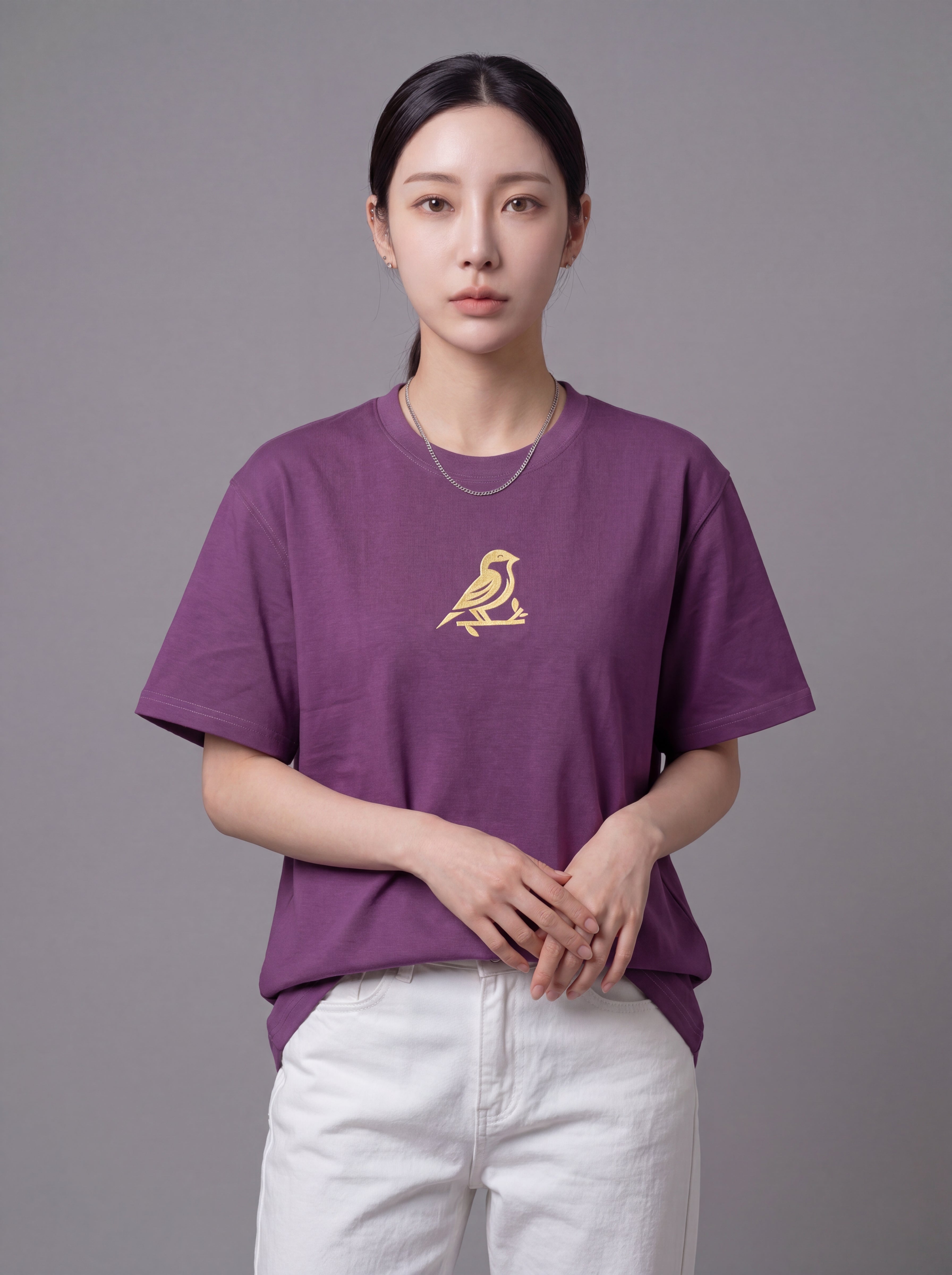 JESPÁK SIGNATURE BIRD EMBROIDERED OVERSIZED T-SHIRT