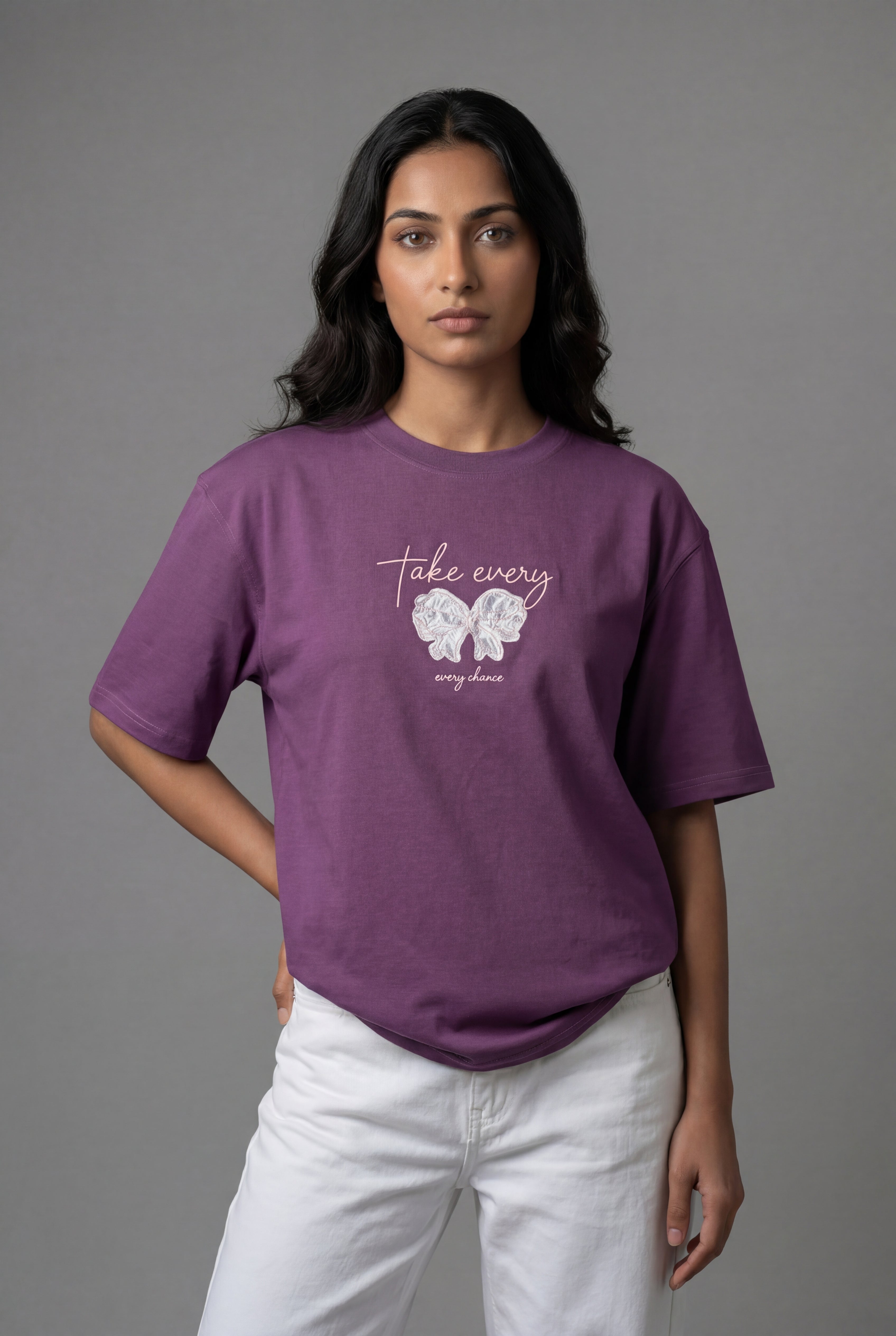 TAKE EVERY CHANCE BUTTERFLY DESIGN T-SHIRT
