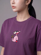 JESPÁK PINK PANTHER CHARACTER HIGH DENSITY EMBROIDERY OVERSIZED T-SHIRT