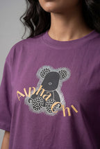 ALPHA CHI EMBOSSED TEDDY DESIGN T-SHIRT