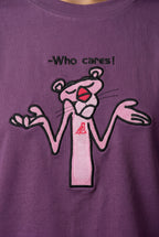 WHO CARES EMBROIDERED CHARACTER PREMIUM T-SHIRT