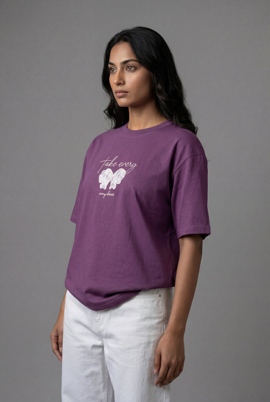 TAKE EVERY CHANCE BUTTERFLY DESIGN T-SHIRT