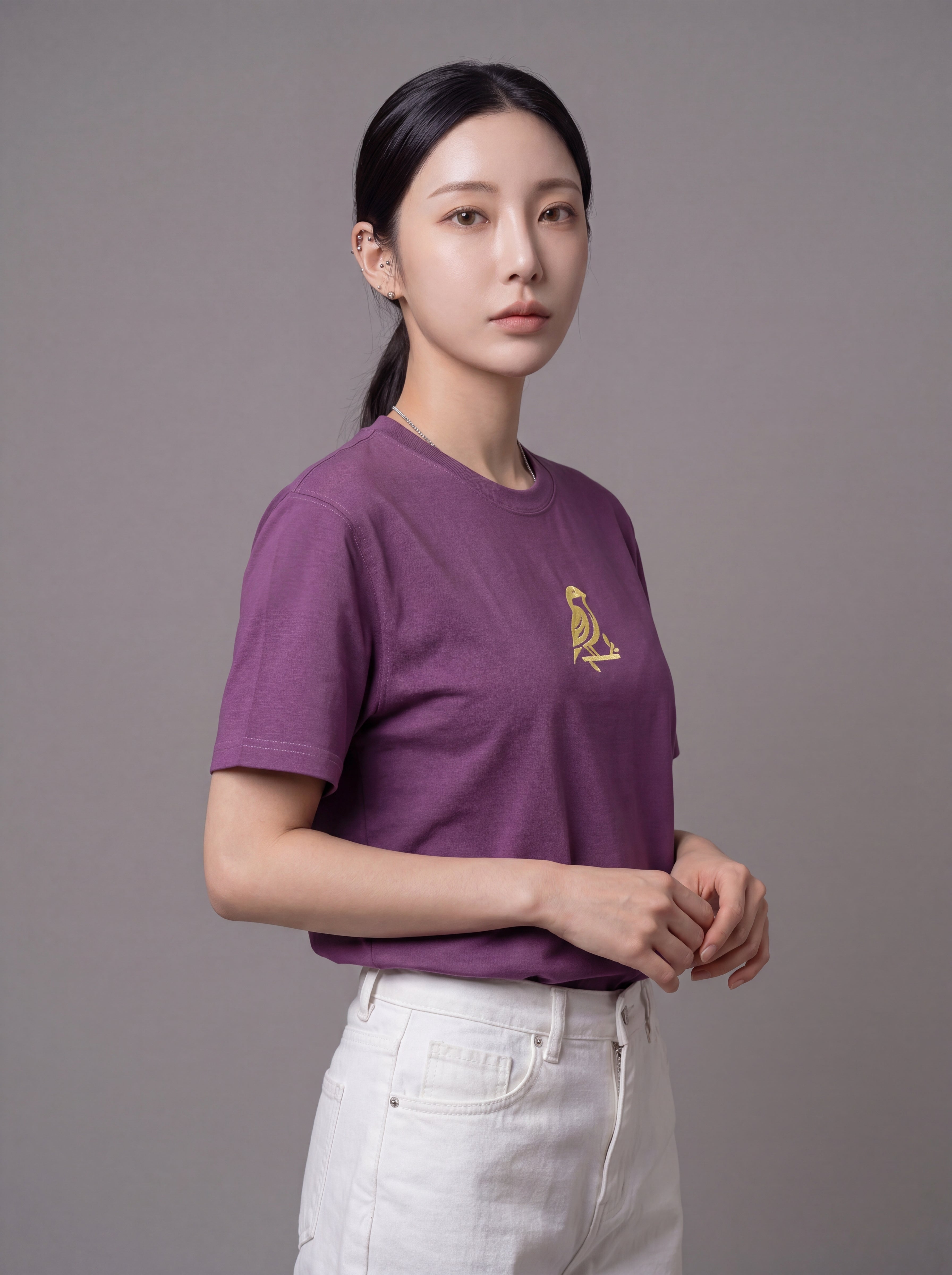 JESPÁK SIGNATURE BIRD EMBROIDERED OVERSIZED T-SHIRT