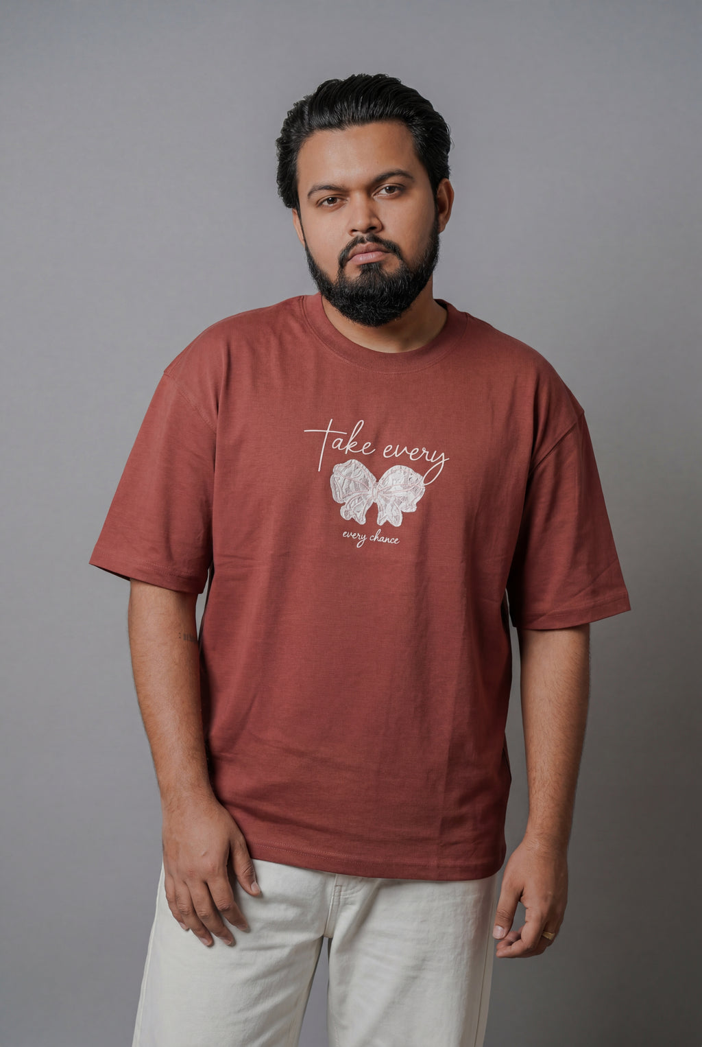 TAKE EVERY CHANCE BUTTERFLY DESIGN T-SHIRT