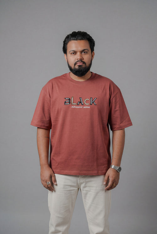 BLACK ADVANCED SENSE STRUCTURED OVERSIZED T-SHIRT
