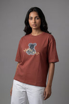 ALPHA CHI EMBOSSED TEDDY DESIGN T-SHIRT