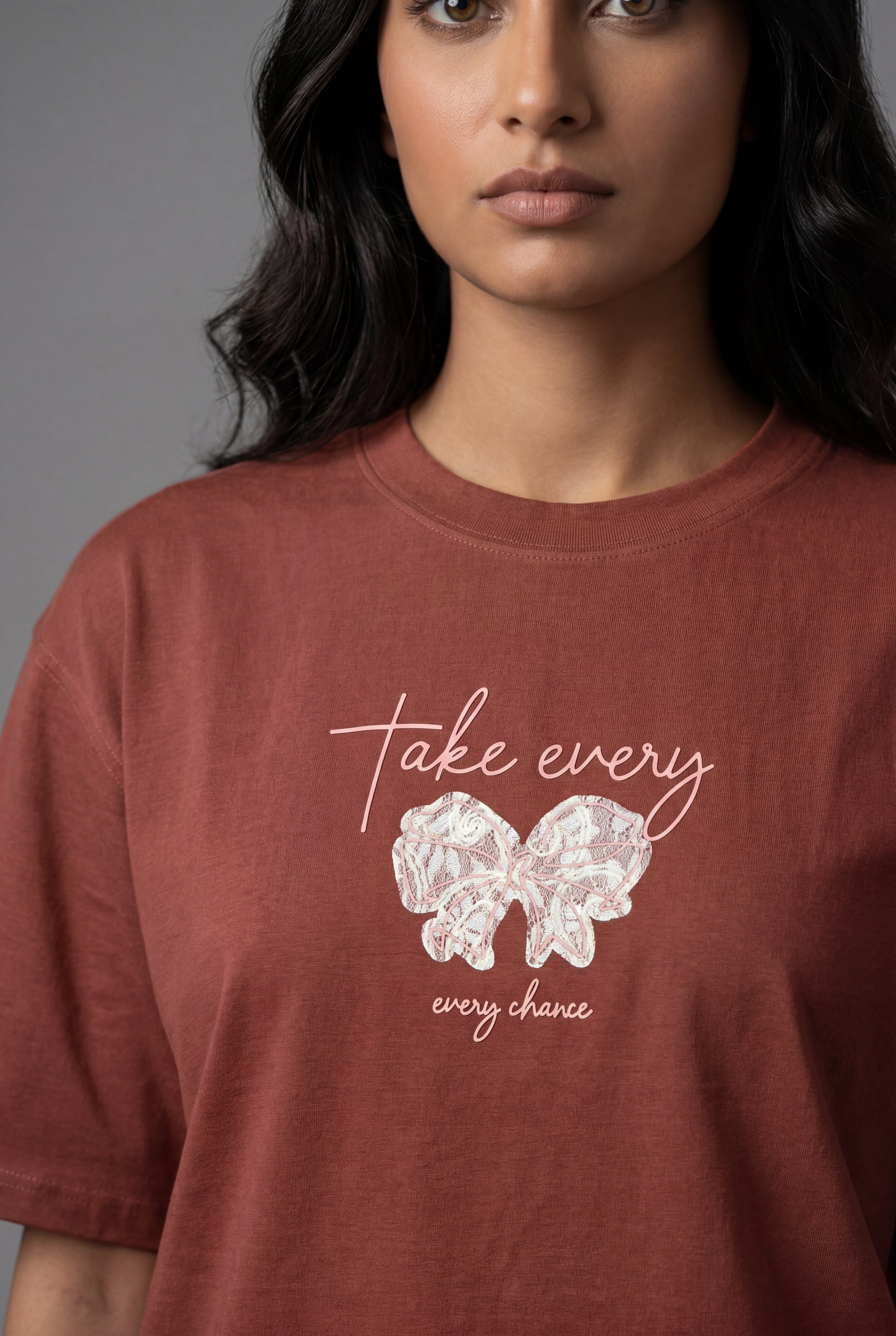 TAKE EVERY CHANCE BUTTERFLY DESIGN T-SHIRT