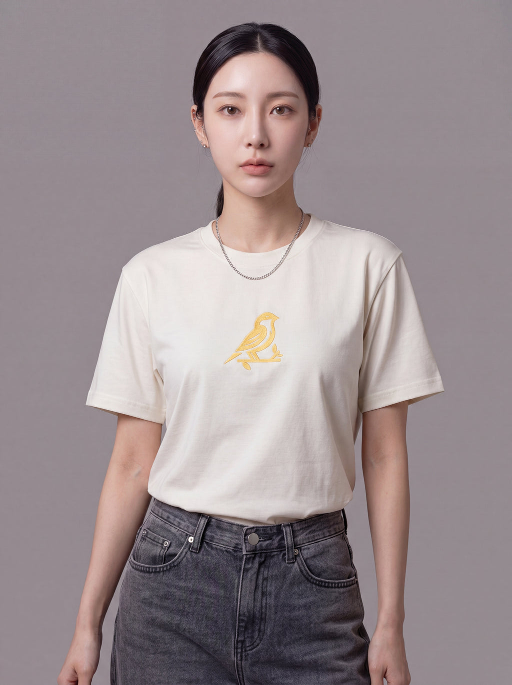 JESPÁK SIGNATURE BIRD EMBROIDERED OVERSIZED T-SHIRT