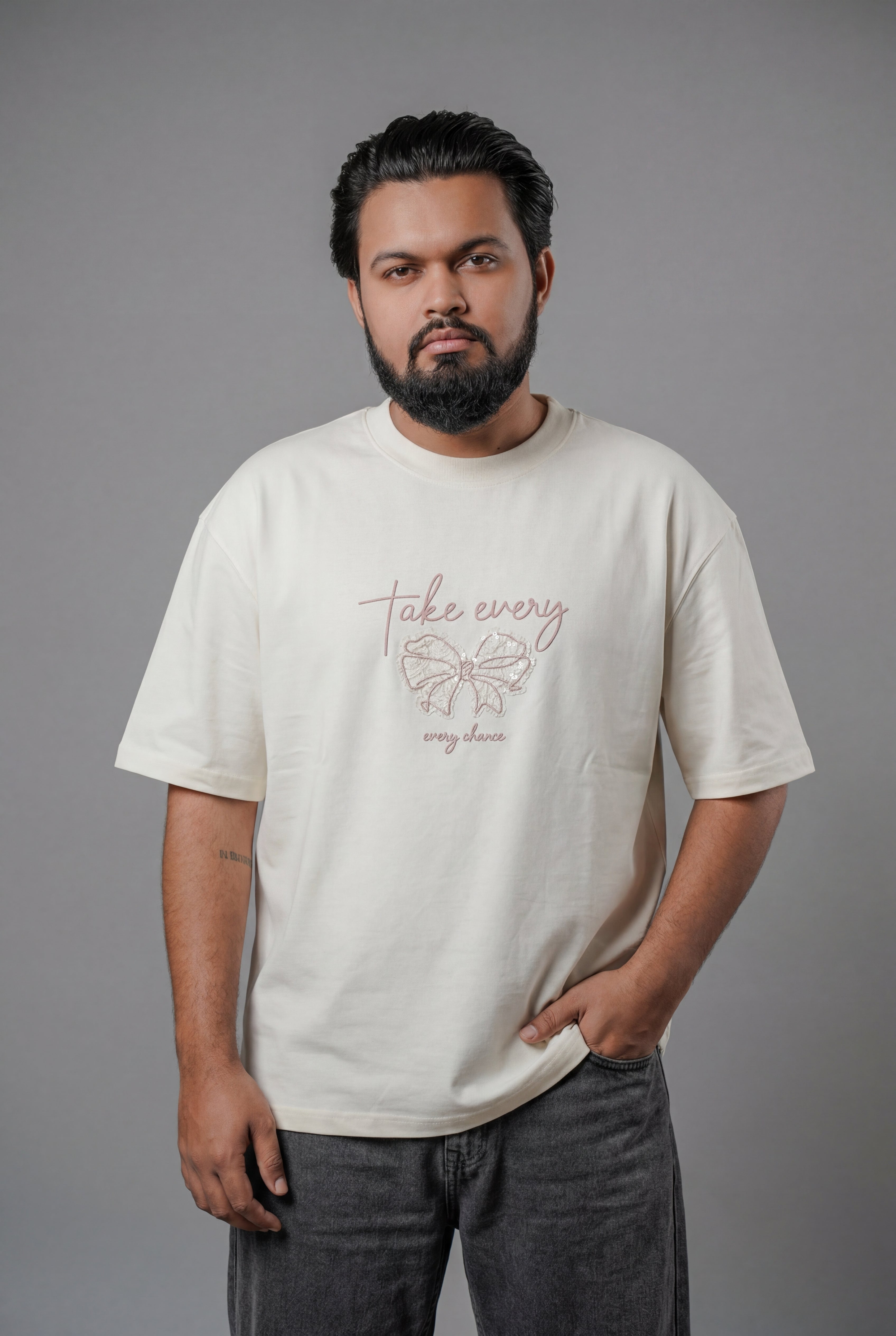 TAKE EVERY CHANCE BUTTERFLY DESIGN T-SHIRT