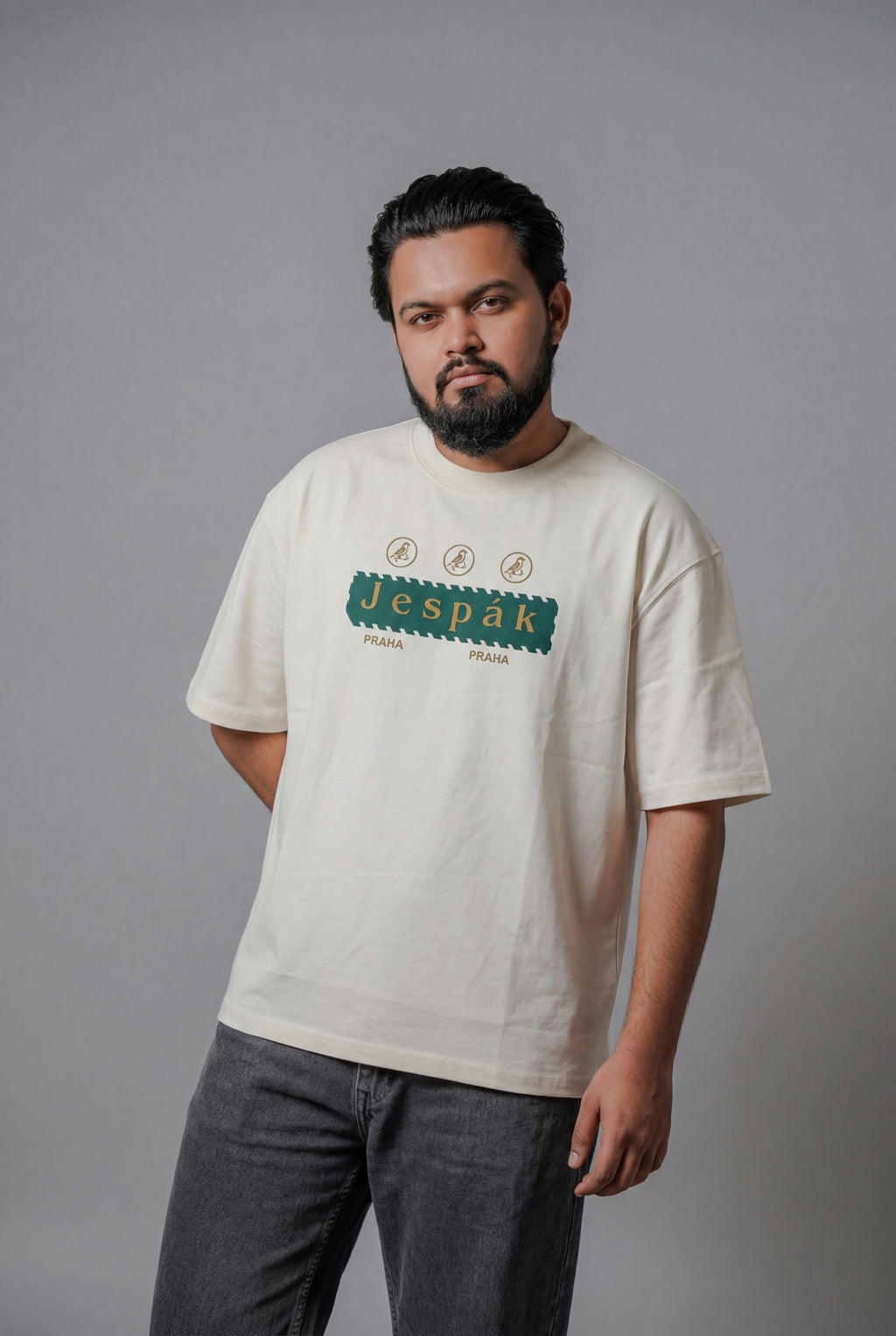 JESPAK EMBOSSED ICON STRIP PREMIUM T-SHIRT