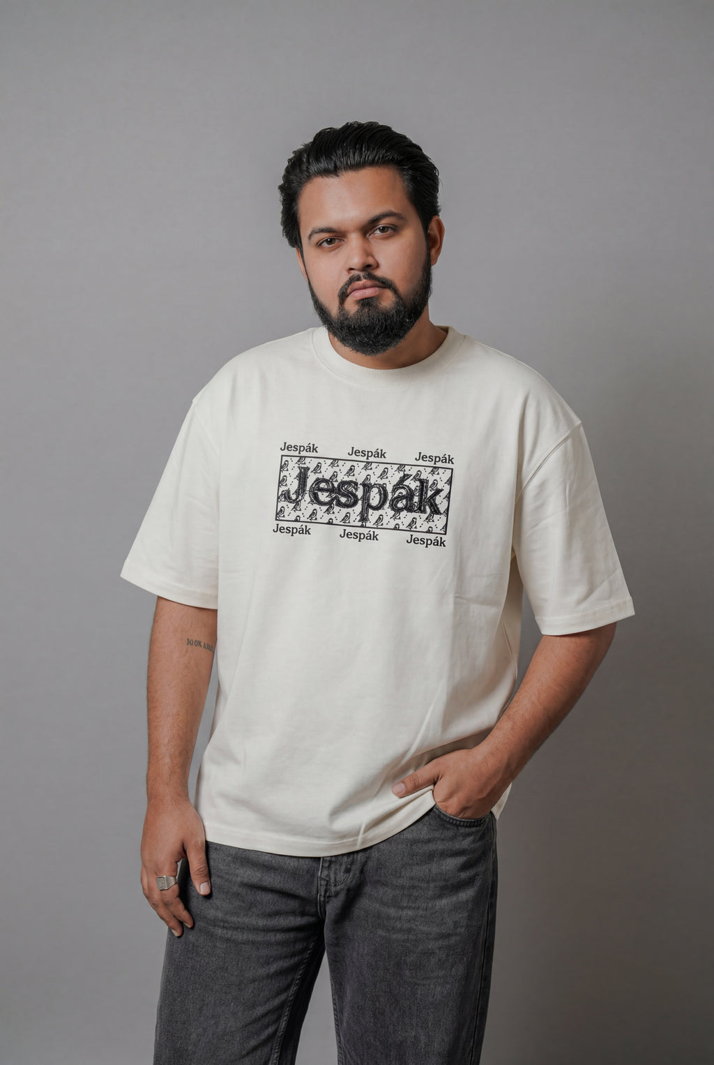 JESPAK MONOGRAM PATCH SILICONE DETAIL PREMIUM T-SHIRT