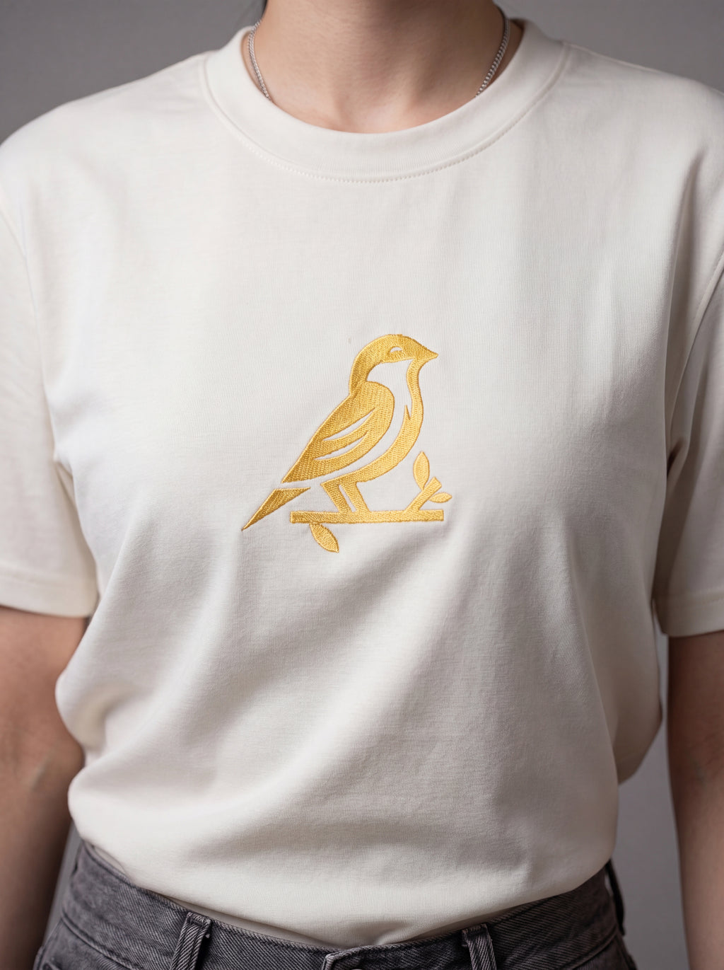 JESPÁK SIGNATURE BIRD EMBROIDERED OVERSIZED T-SHIRT